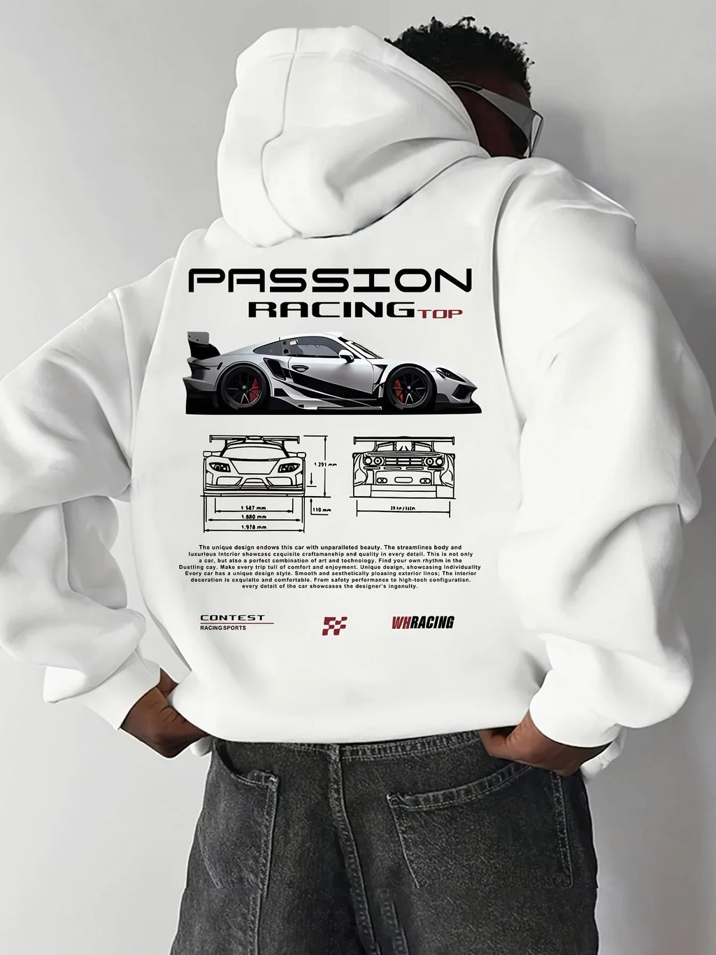 Men's casual hoodie alphabet print loose fit - Temu Bahrain streetwear 22ss men clothing hoodies hoodie men one piece haikyuu