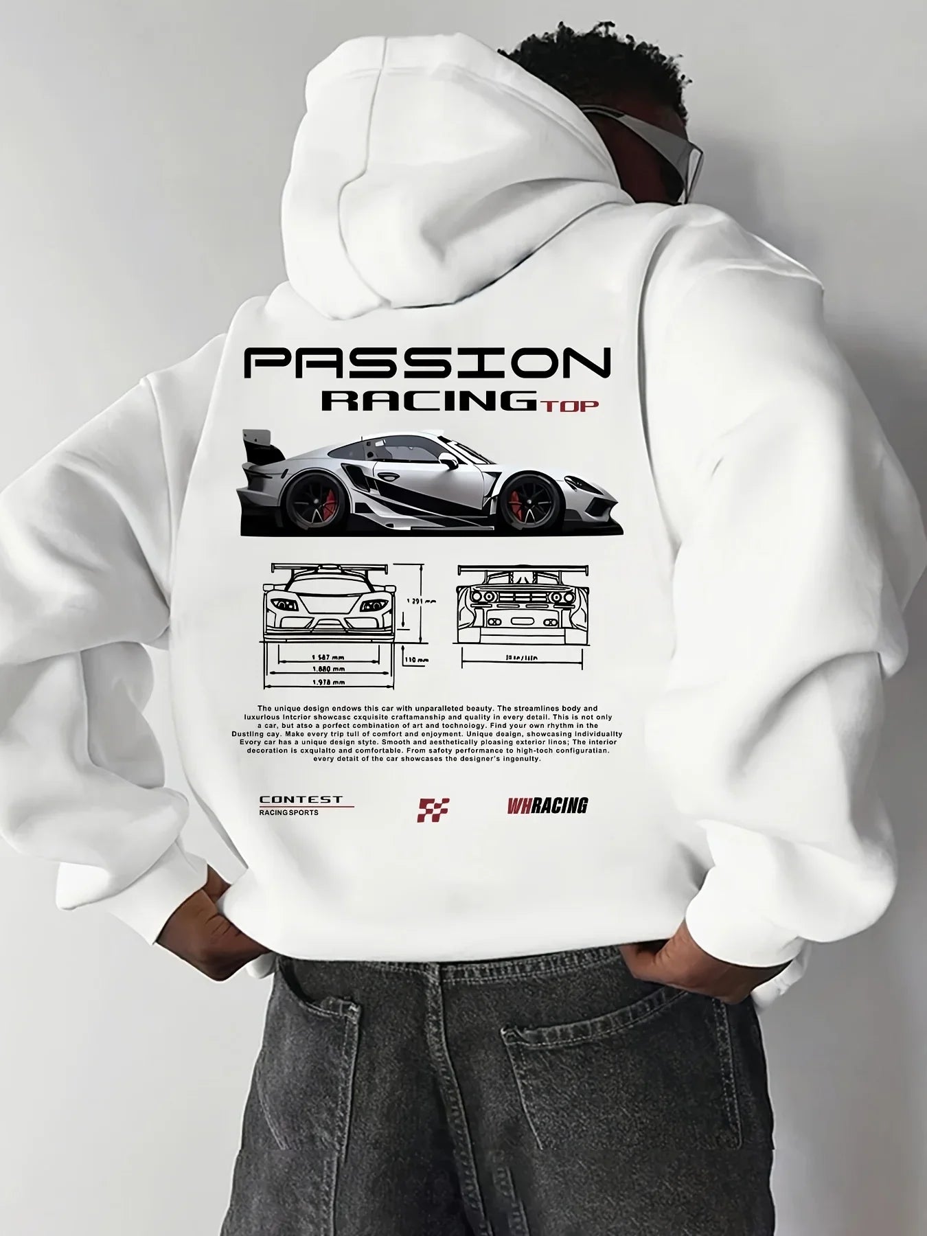 Men's casual hoodie alphabet print loose fit - Temu Bahrain streetwear 22ss men clothing hoodies hoodie men one piece haikyuu