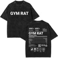 Hot Sale Gym Rat Funny Pump Cover Washed T-shirt Men Women Fitness Humor Style T-shirts Unisex Casual Cotton Vintage T Shirts