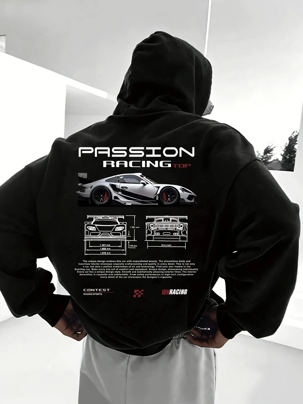 Men's casual hoodie alphabet print loose fit - Temu Bahrain streetwear 22ss men clothing hoodies hoodie men one piece haikyuu
