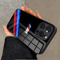 Blue Red Car For Logo Phone Case For iPhone 17e 17 16 16e 15 14 13 12 Mini 11 Air Pro Max Plus Glass Silicone Frame Back Cover