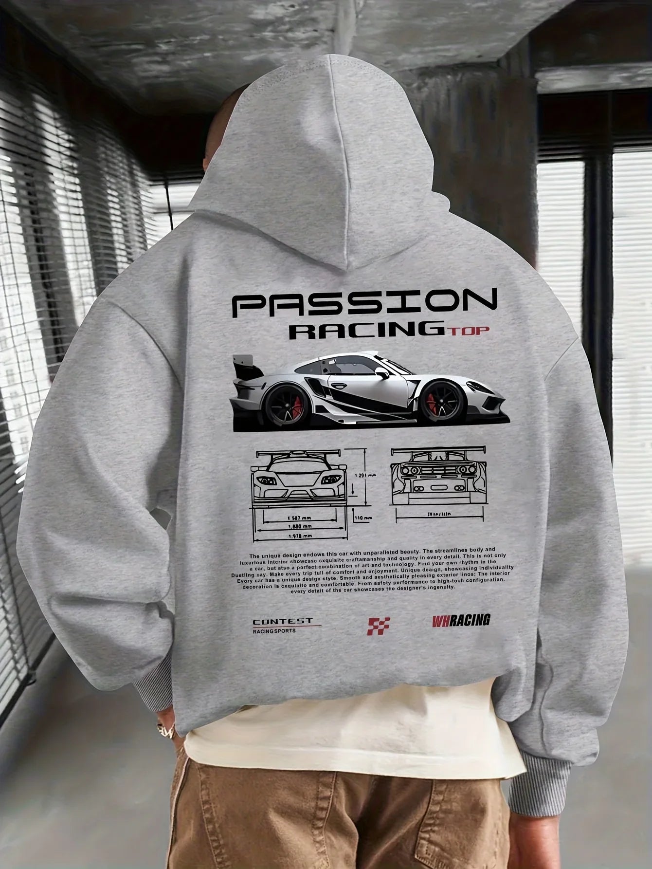Men's casual hoodie alphabet print loose fit - Temu Bahrain streetwear 22ss men clothing hoodies hoodie men one piece haikyuu