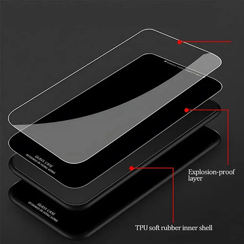 Blue Red Car For Logo Phone Case For iPhone 17e 17 16 16e 15 14 13 12 Mini 11 Air Pro Max Plus Glass Silicone Frame Back Cover