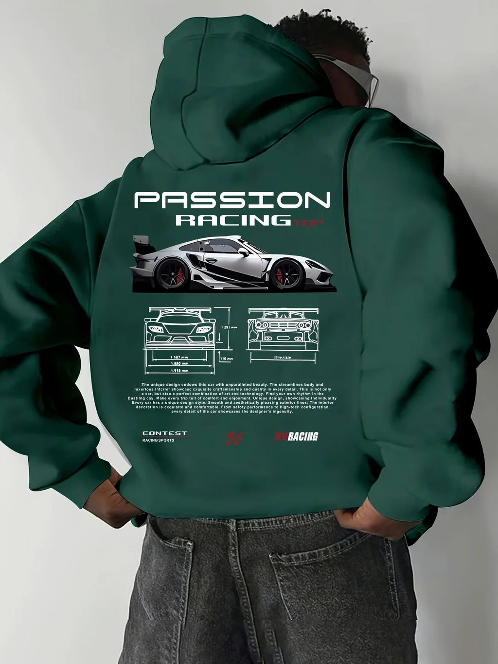 Men's casual hoodie alphabet print loose fit - Temu Bahrain streetwear 22ss men clothing hoodies hoodie men one piece haikyuu